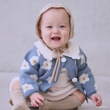 プティマイン(petit main)の【dick bruna】花柄ニットカーディガン