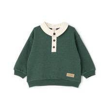 衿つき配色裏起毛トレーナー