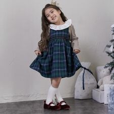 チェックドッキングワンピース