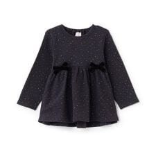 裏起毛カットリボンチュニック