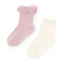 フリルクルーソックス2P