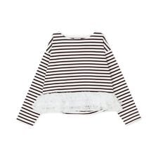 【親子リンク】ボーダーペプラム長袖Tシャツ