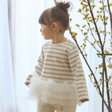 【リンク】ボーダーペプラム長袖Tシャツ