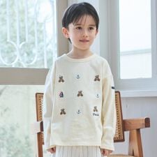 【リンク】くま刺しゅうマリン長袖Tシャツ