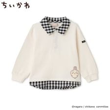 【アニメちいかわ】シャツドッキング長袖Tシャツ