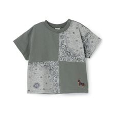 パッチワーク半袖Tシャツ