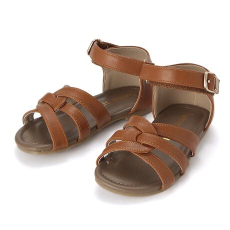 クロスベルトフェイクレザーサンダル | プティマイン(petit main  