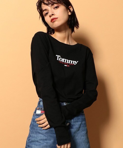 【 】ミー ジーンズ ロングスリーブ Tシャツ ロゴロングスリーブTシャツ | トミー ジーンズ(TOMMY JEANS