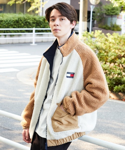 リバーシブルシェルパジャケット | トミー ジーンズ(TOMMY JEANS) | DM11859 | ファッション通販 マルイウェブチャネル