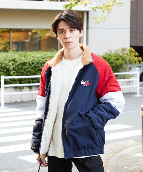 リバーシブルシェルパジャケット | トミー ジーンズ(TOMMY JEANS) | DM11859 | ファッション通販 マルイウェブチャネル