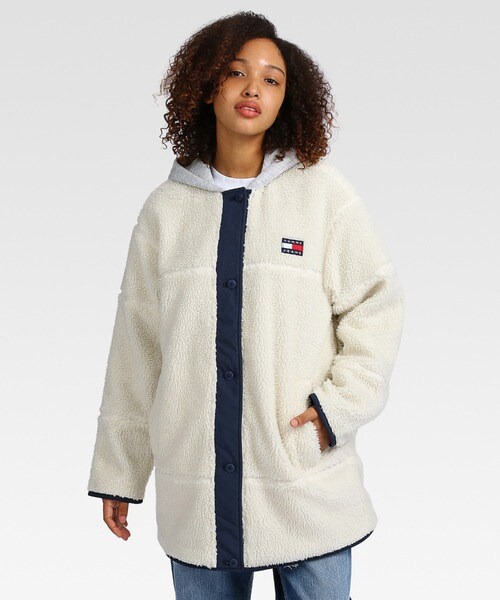 美品！】TOMMY JEANS トミー ジーンズ☆2WAYリバーシブル♪暖かボア