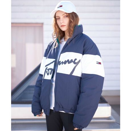 リバーシブルシグネチャーパファージャケット | トミー ジーンズ(TOMMY 