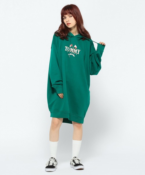 モダンロゴプリントパーカーワンピース | トミー ジーンズ(TOMMY JEANS