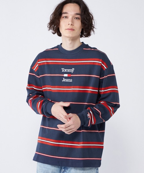ボーダーバッジロゴスケーターTシャツ | トミー ジーンズ(TOMMY JEANS