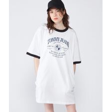 オーバーサイズロゴリンガーTシャツワンピース | トミー ジーンズ 