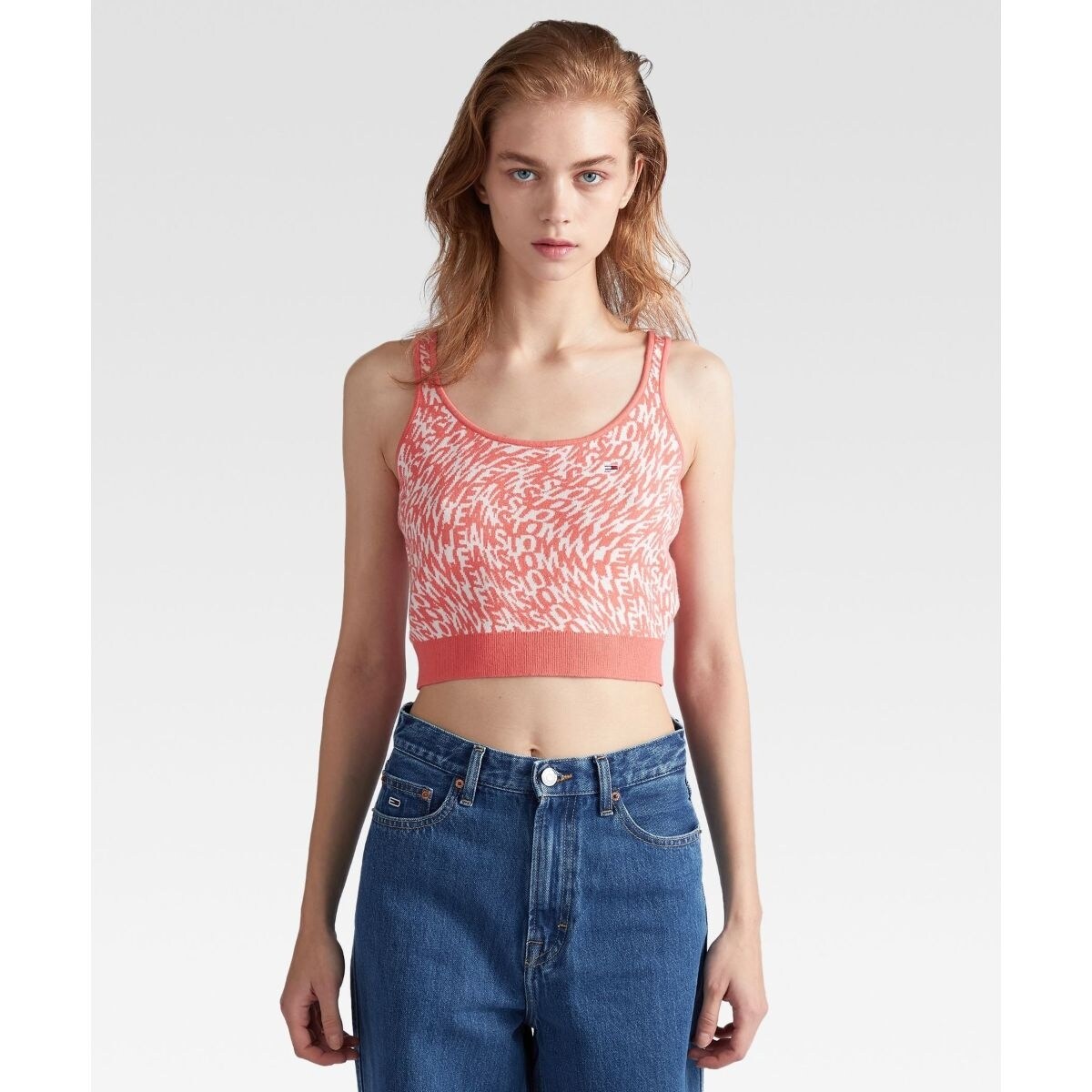 【トミージーンズ】ロゴジャカードツインセット トミージーンズ TOMMY JEANS ロゴジャカードツインセット