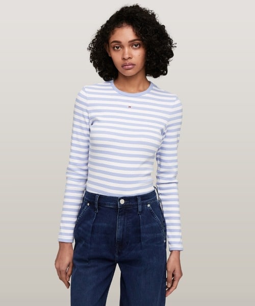 TJW ESSENTIAL RIB STRIPE TOP L