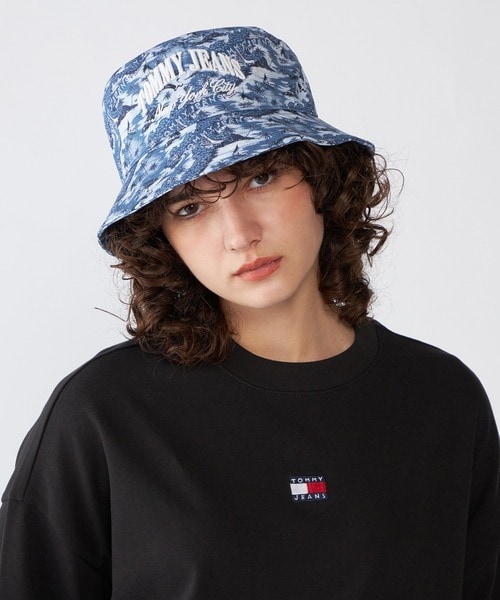 [}C]TJW HOT SUMMER BUCKET HAT PRIN/g~[ W[YiTOMMY JEANSj u[0GY
