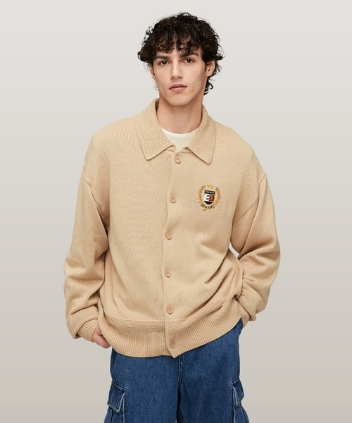 [�}���C]TJM BOXY BUTTON DOWN CREST CAR/�g�~�[ �W�[���Y�iTOMMY JEANS�j �x�[�W��AB9