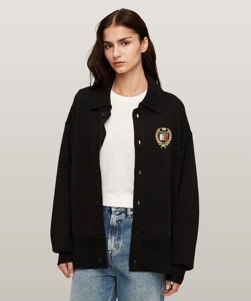 [�}���C]TJM BOXY BUTTON DOWN CREST CAR/�g�~�[ �W�[���Y�iTOMMY JEANS�j �u���b�NBDS