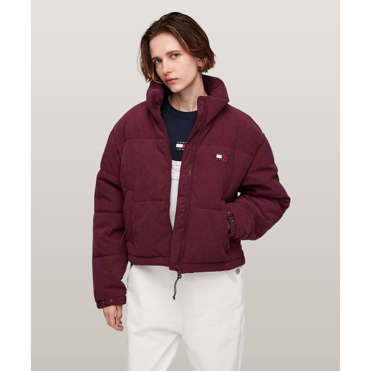 :CK Jeans コーデュロイクロッププーファーショートダウン CK Jeans コーデュロイクロッププーファーショートダウン
