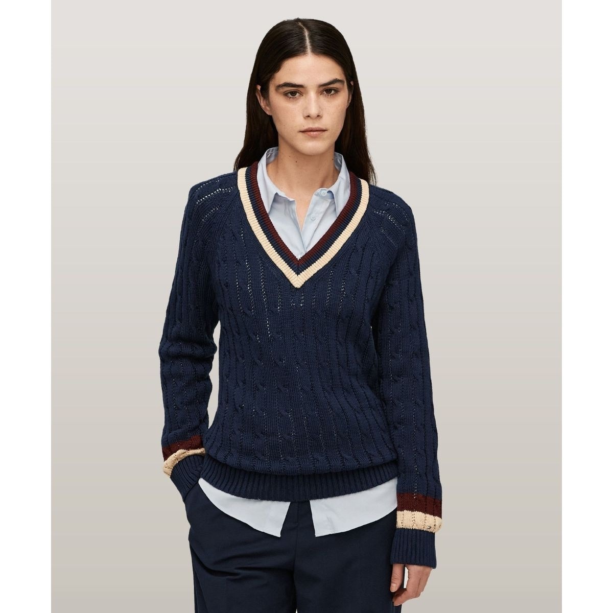 [�}���C]�o�[�V�e�B�P�[�u��V�l�b�N�Z�[�^�[/�g�~�[ �W�[���Y�iTOMMY JEANS�j �l�C�r�[C1G