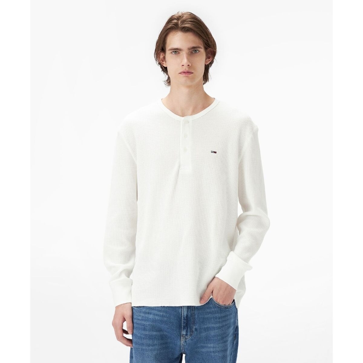 レギュラーワッフルヘンリーネックTシャツ | トミー ジーンズ(TOMMY 