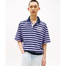 90sグラフィックショートスリーブラグビープルオーバー