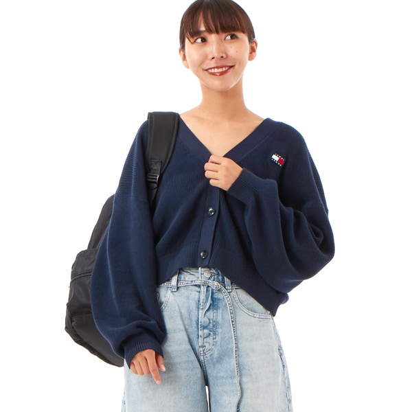 [�}���C]�t���b�O�o�b�W�J�[�f�B�K��/�g�~�[ �W�[���Y�iTOMMY JEANS�j �l�C�r�[C1G