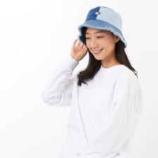 デニムパッチワークバケットハット