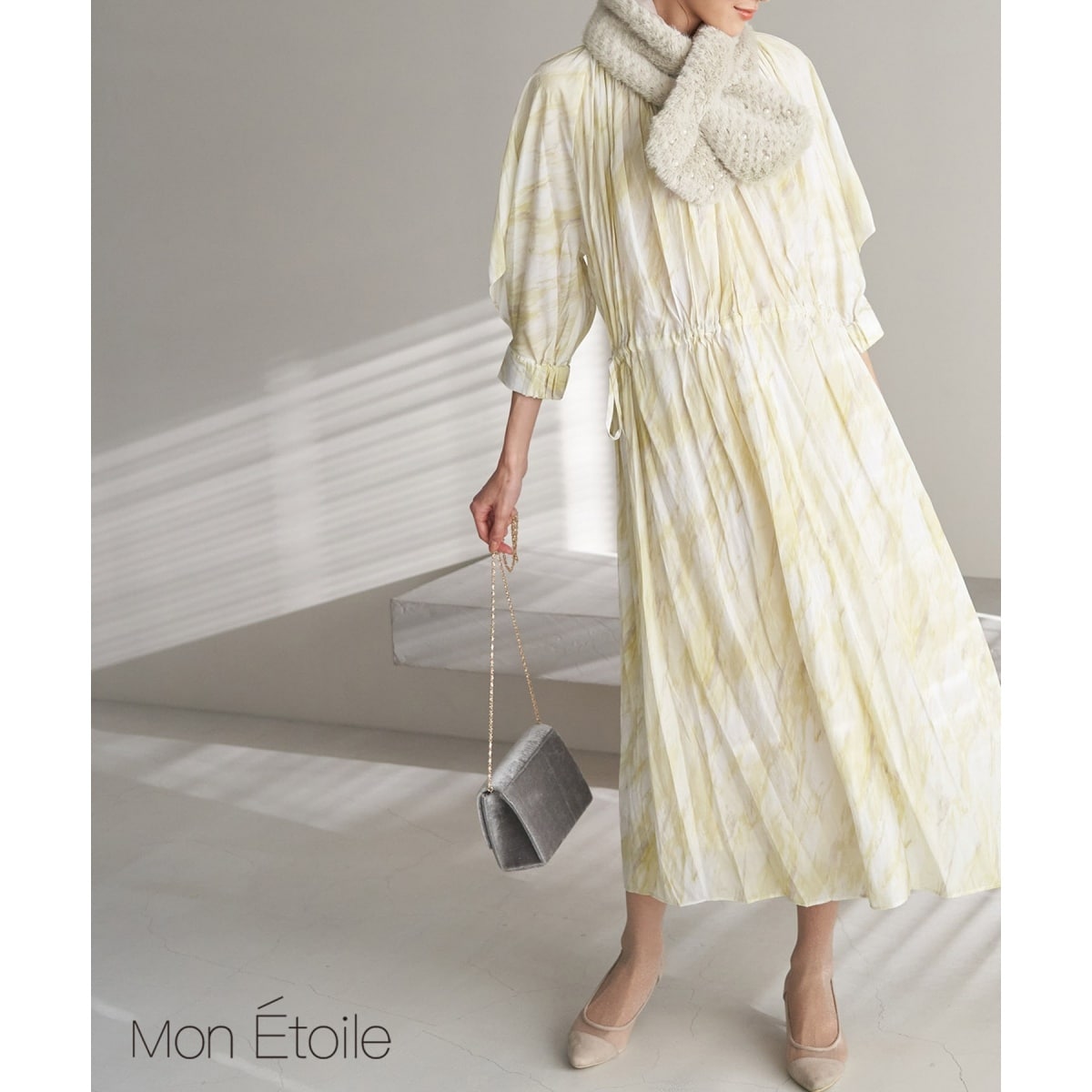 一部店舗限定】【Mon E'toile/モンエトワール】プリーツコンビ