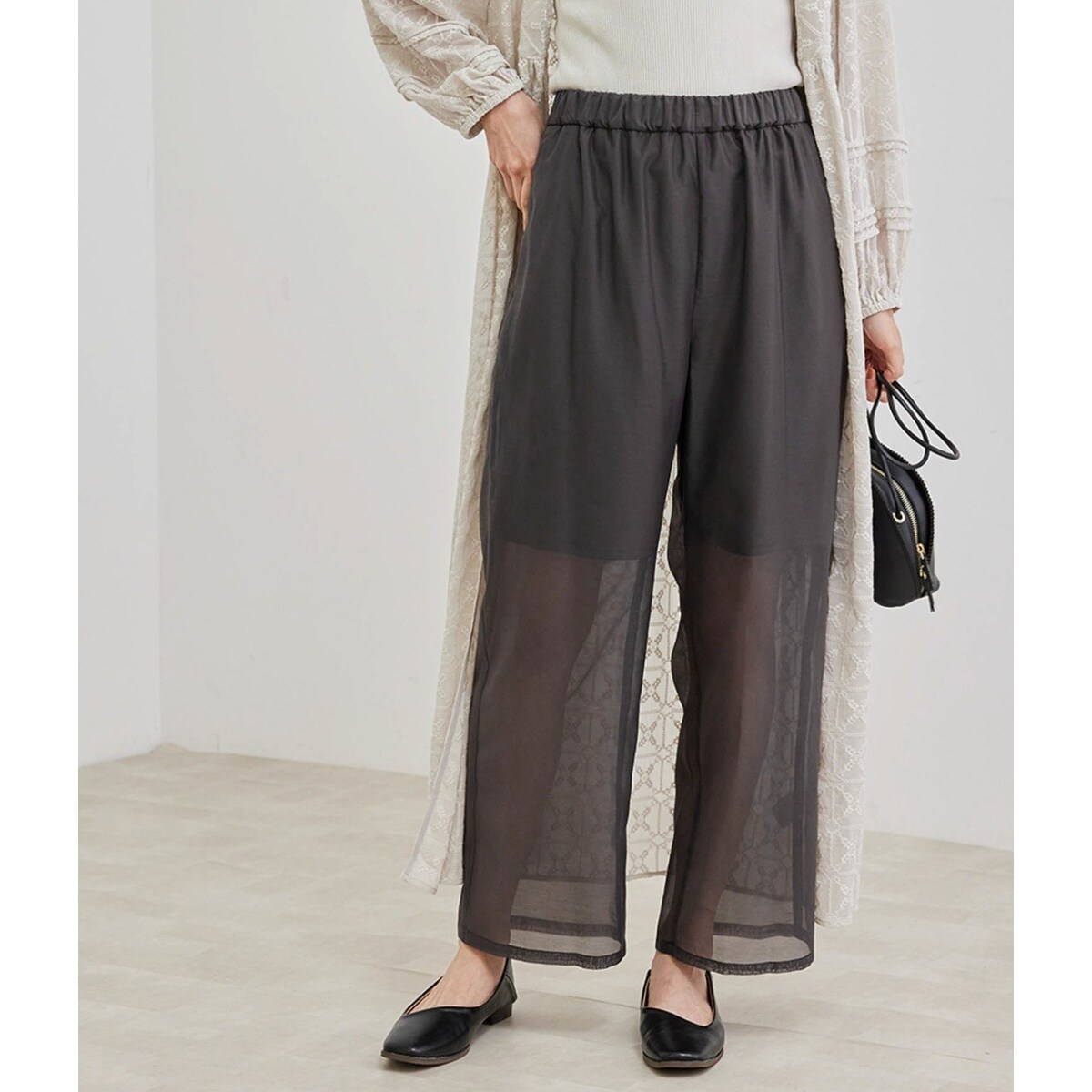 イナフ　シアーパンツ 新品 enof シアーパンツ ブラック L