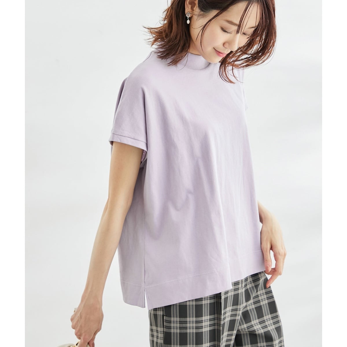 ラク美tee TRUE COTTONモックネックフレンチスリーブトップス | ロペピクニック(ROPE' PICNIC) | GDM12230 |  ファッション通販 マルイウェブチャネル