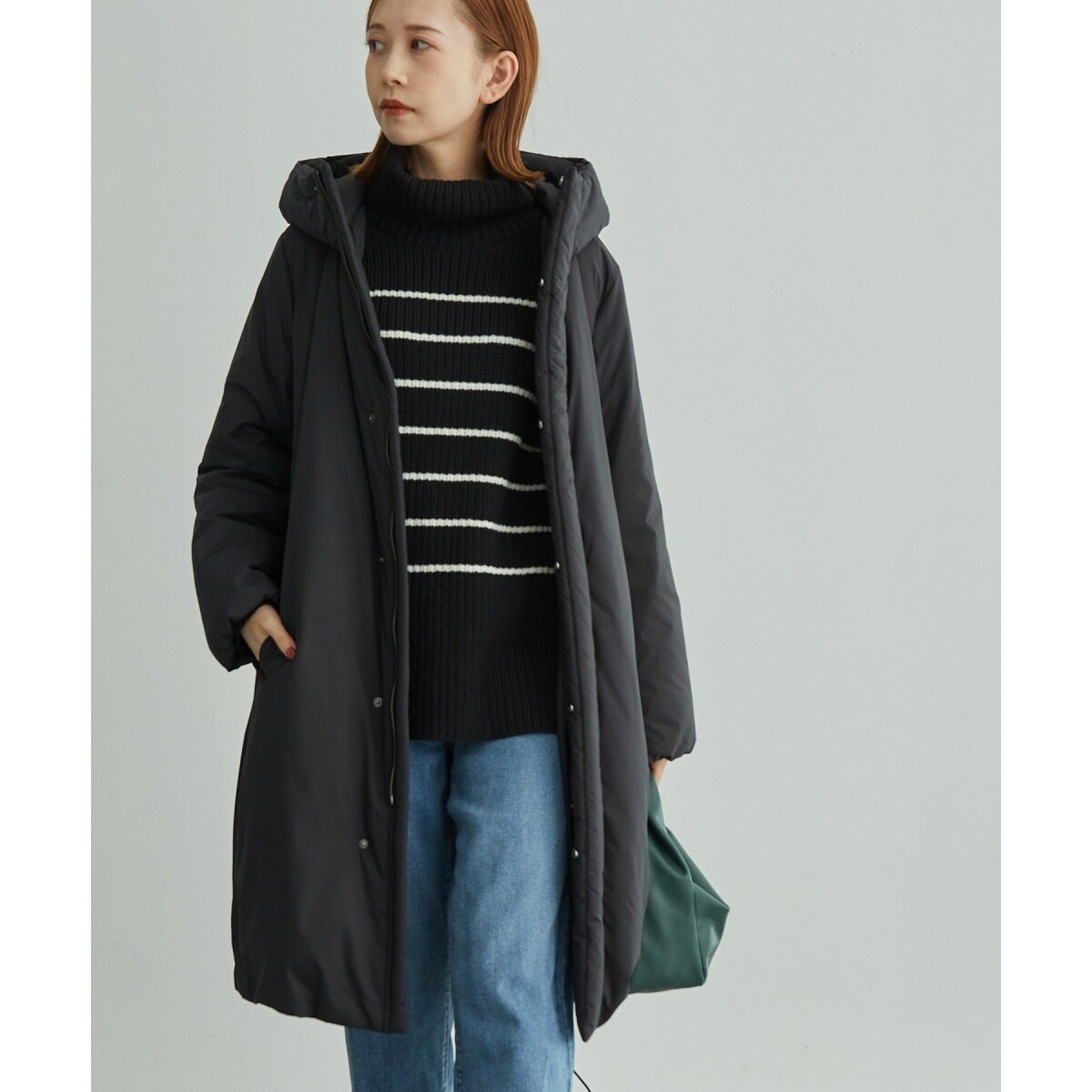 GREEN DOWN MINOTECK/フーディロングダウン | ロペピクニック(ROPE