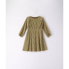 【KIDS】花柄ベロアフリルワンピース