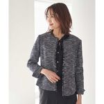 フリンジノーカラーツイードジャケット | ロペピクニック(ROPE 