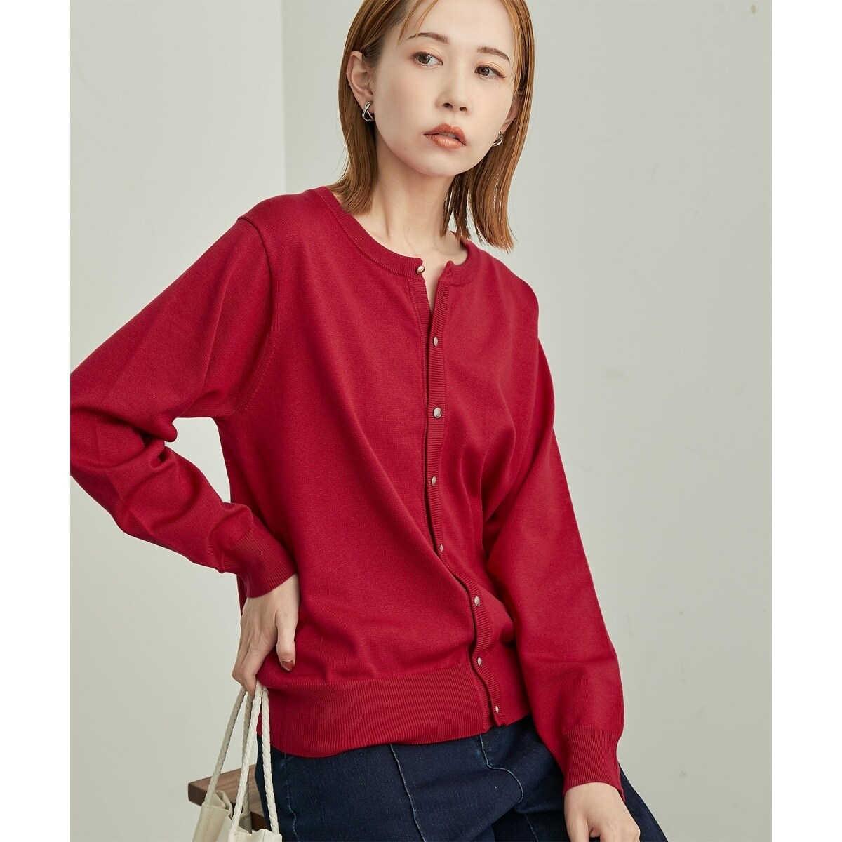 BIO ニットカーディガン 洗濯機OK⁄BIO GRACEベーシックニットカーディガン | ロペピクニック
