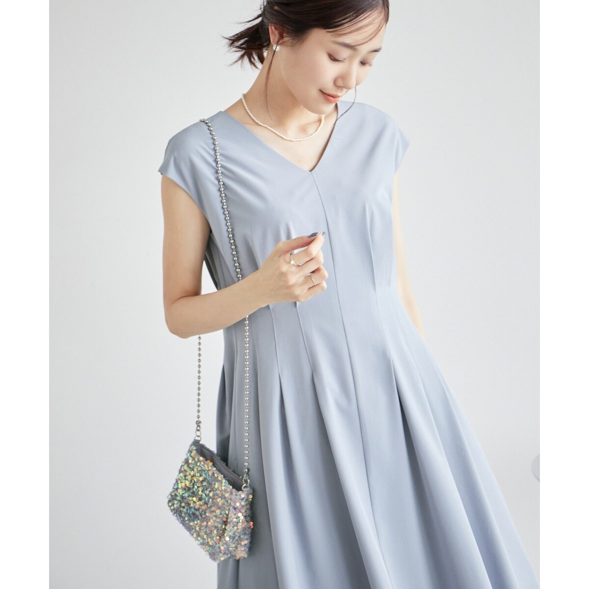 撥水加工/裾シアータックワンピース | ロペピクニック(ROPE 撥水加工/裾シアータックワンピース | ロペピクニック(ROPE