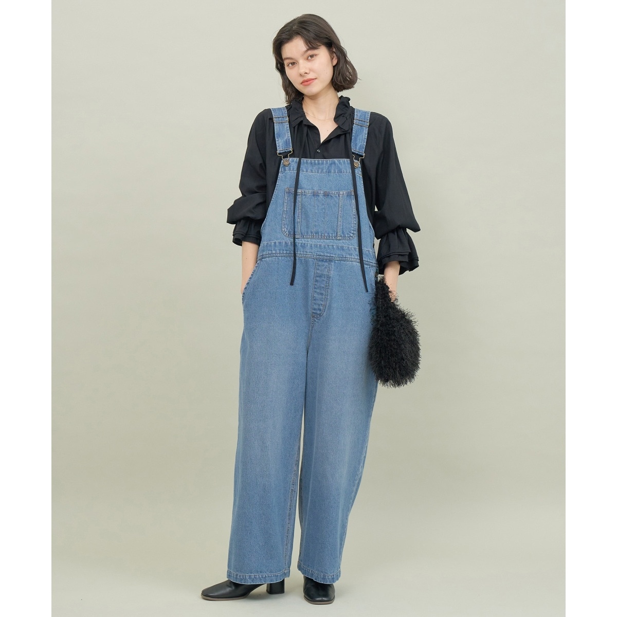 ROPE' PICNIC サロペット オールインワン　ブルー ロペピクニック(ROPE' PICNIC) レディース サロペット