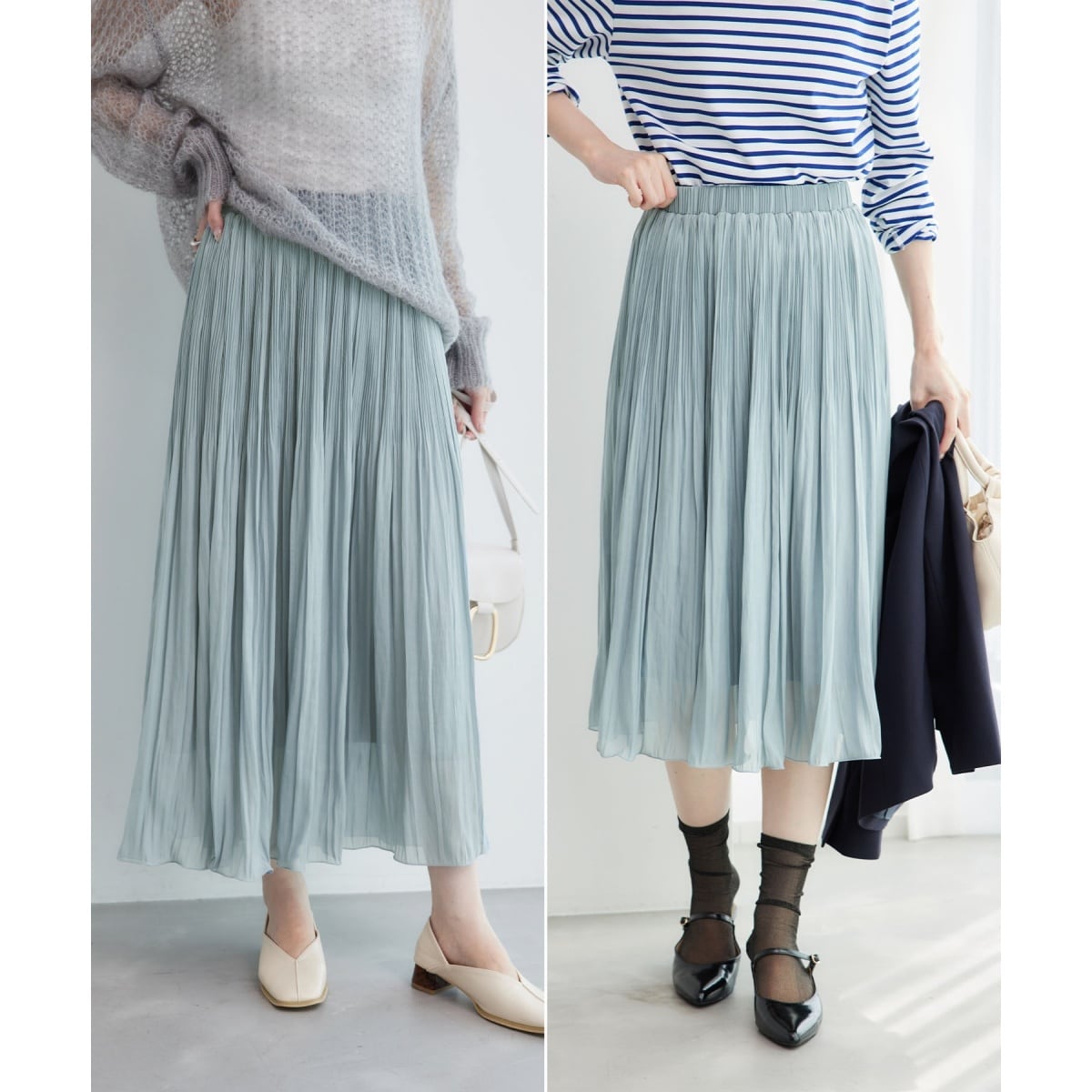 WOMAN essentials ウーマンエッセンシャルズ プリーツスカート