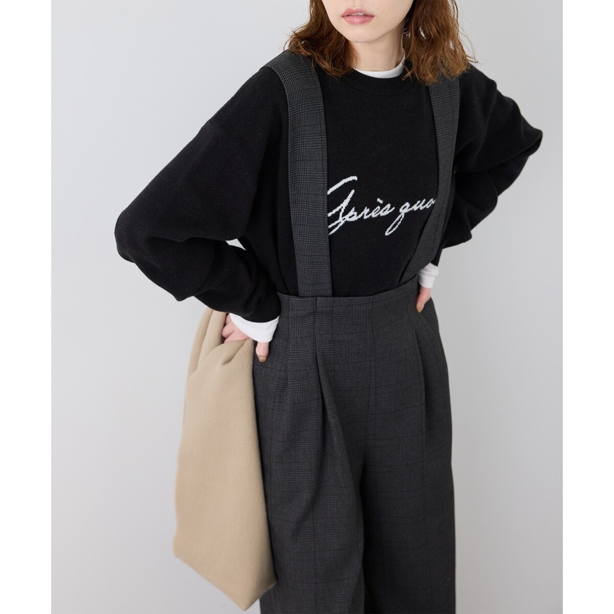 BLACK COMMEdesGARCONS サスペンダーパンツ　ウールサロペット 未使用に近い⭐️ブラックコムデギャルソン サスペンダーパンツ