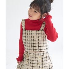 【KIDS】チェックツイードビスチェ/セットアップ対応