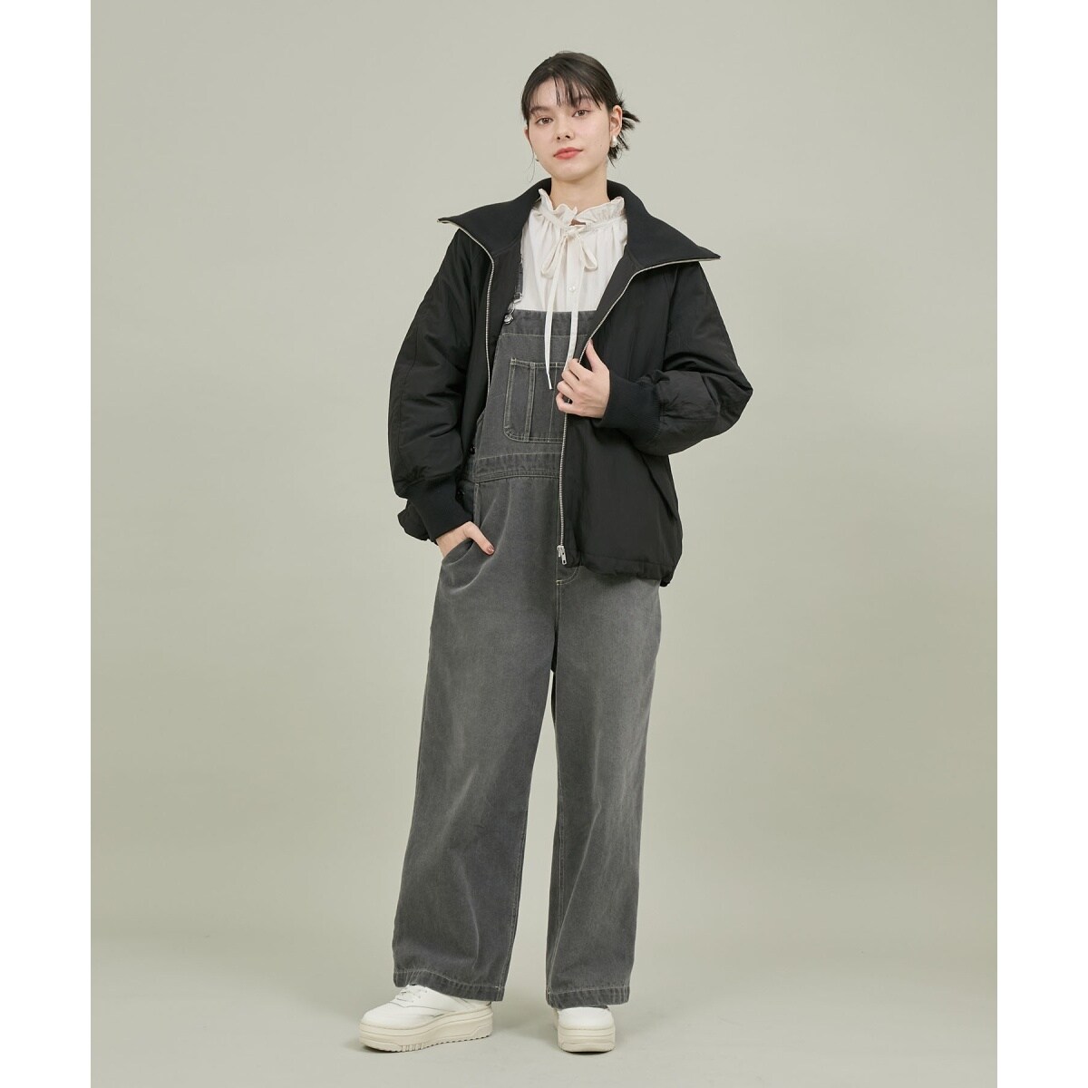 撥水・花粉ガード/中わたスタンドカラーショートブルゾン | ロペ