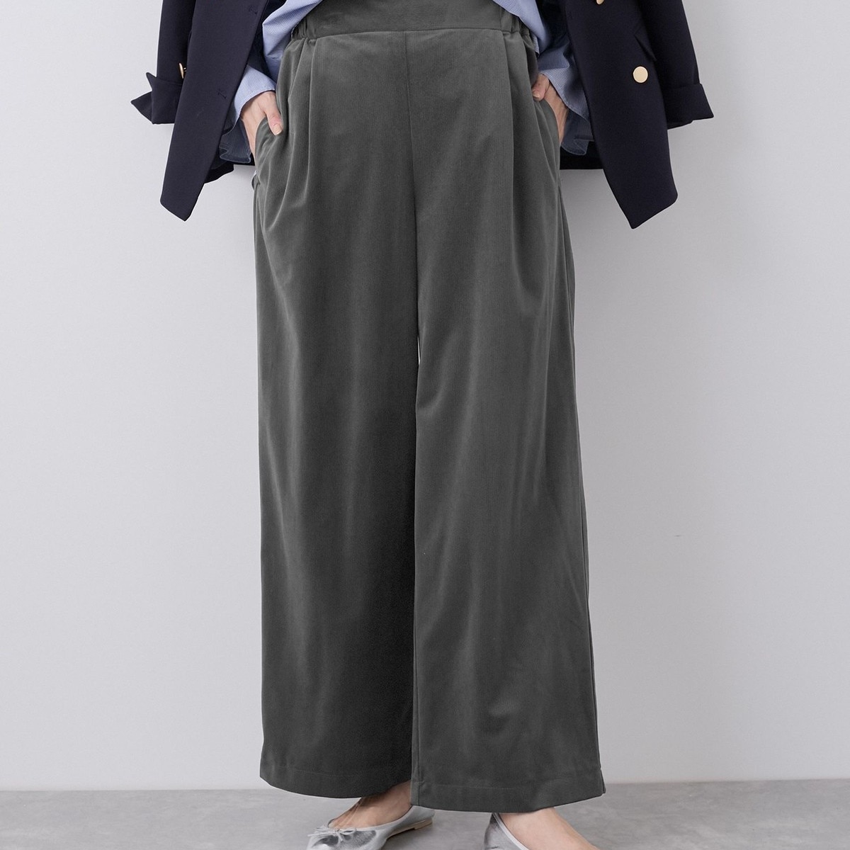 ベロアコーデュロイイージーワイドパンツ | ロペピクニック(ROPE