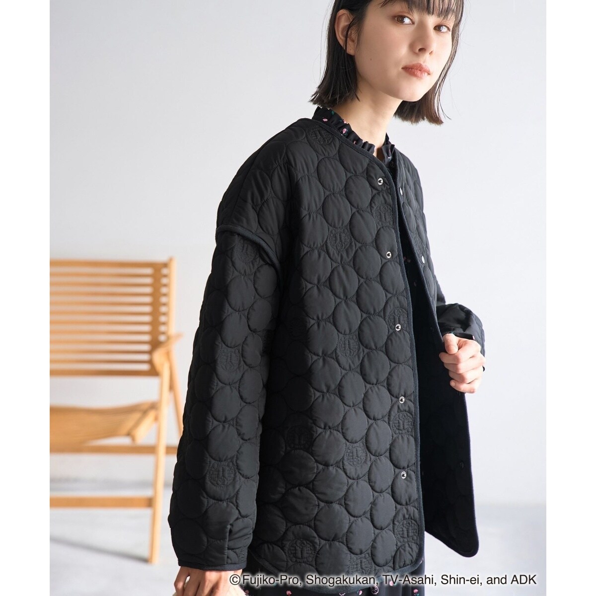 新品 ROPÉ PICNIC ロペ xドラえもん キルティングブルゾン 38 ドラえもんコレクション】キルティングブルゾン | ロペピクニック(ROPE