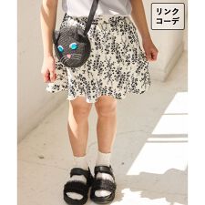 【KIDS/キッズ】フラワー柄インパン付きスカート/リンクコーデ