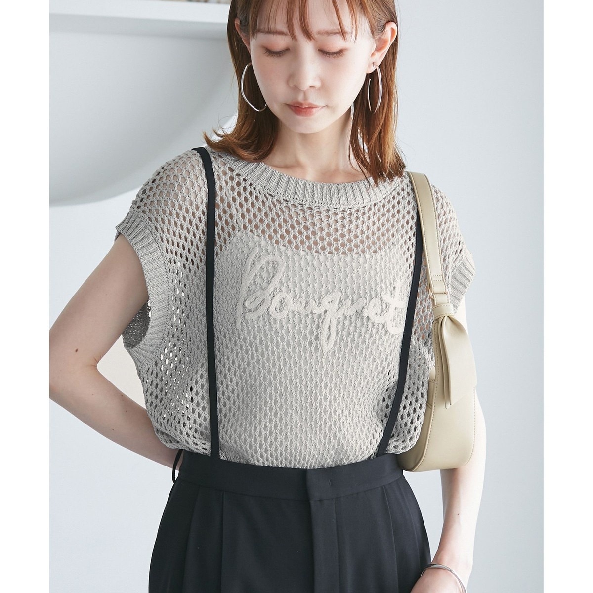 サマーニット　グレー サマーニット ニット・セーター (灰色・グレー系) の一覧