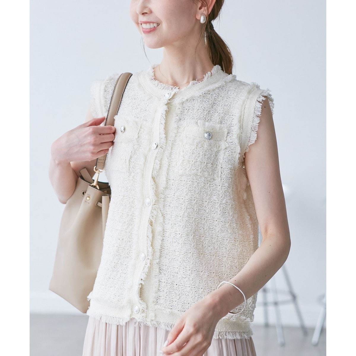 ロペピクニック♡サマーツイードジレ38T ROPE' PICNIC｜【WEB限定カラー】【サマー・ツイード】着丈が