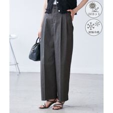 【UVカット・接触冷感】タックチノワイドパンツ