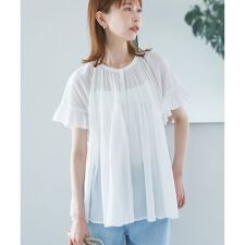 コットンボイルギャザーブラウス/リンクコーデ | ロペピクニック(ROPE 